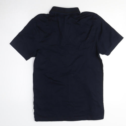 Marks and Spencer Men's Black Collared T-Shirt