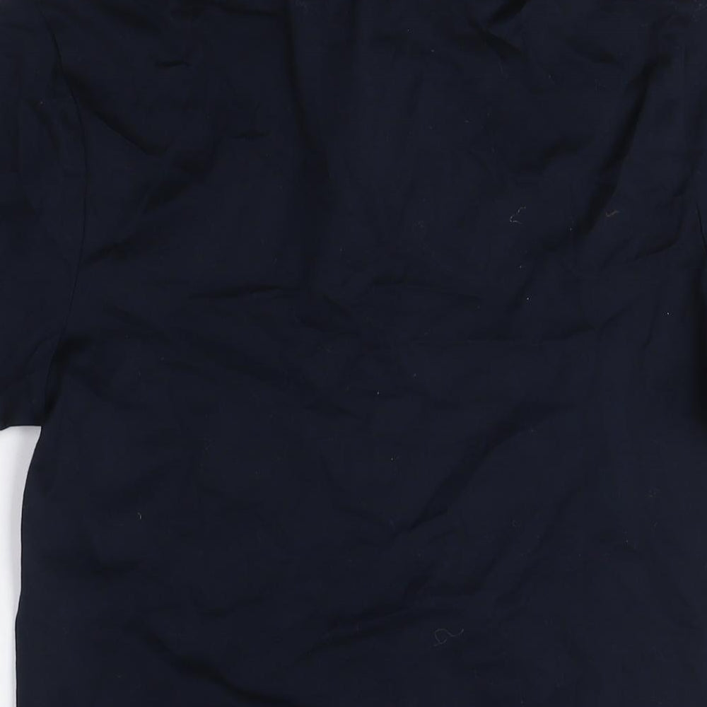 Marks and Spencer Men's Black Collared T-Shirt