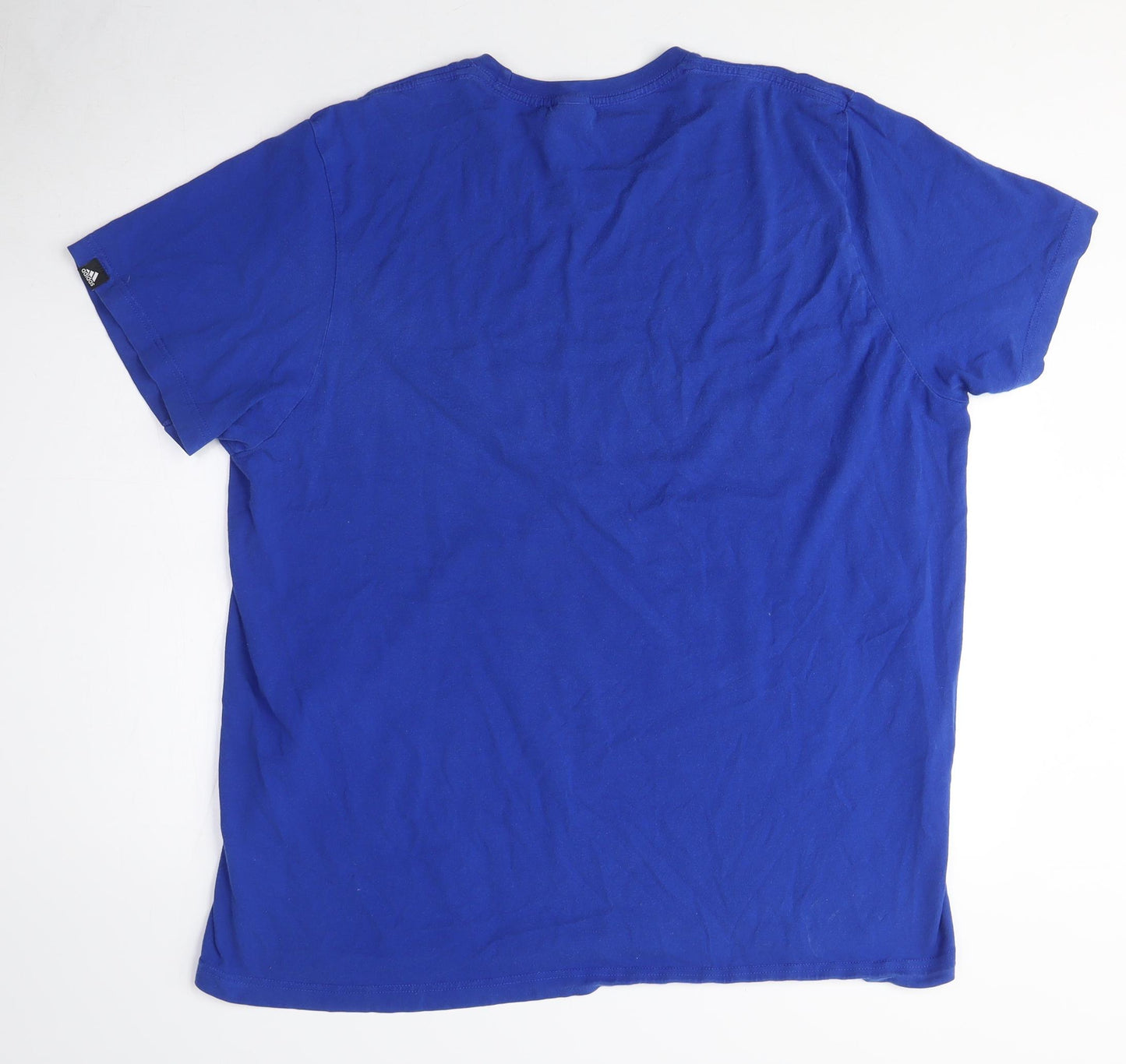 Adidas Men's Blue T-Shirt, Size L, Logo Detail