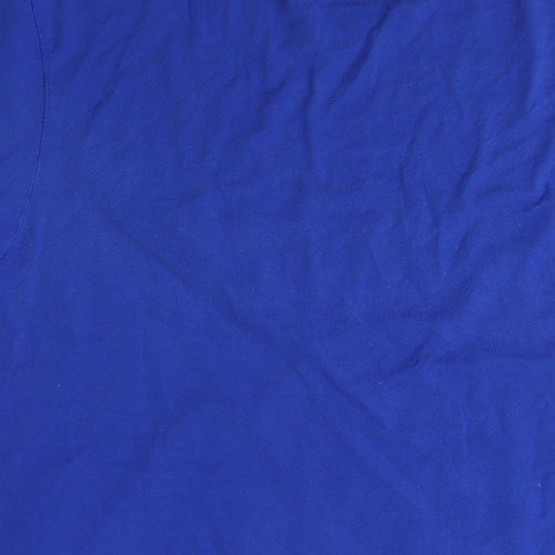 Adidas Men's Blue T-Shirt, Size L, Logo Detail