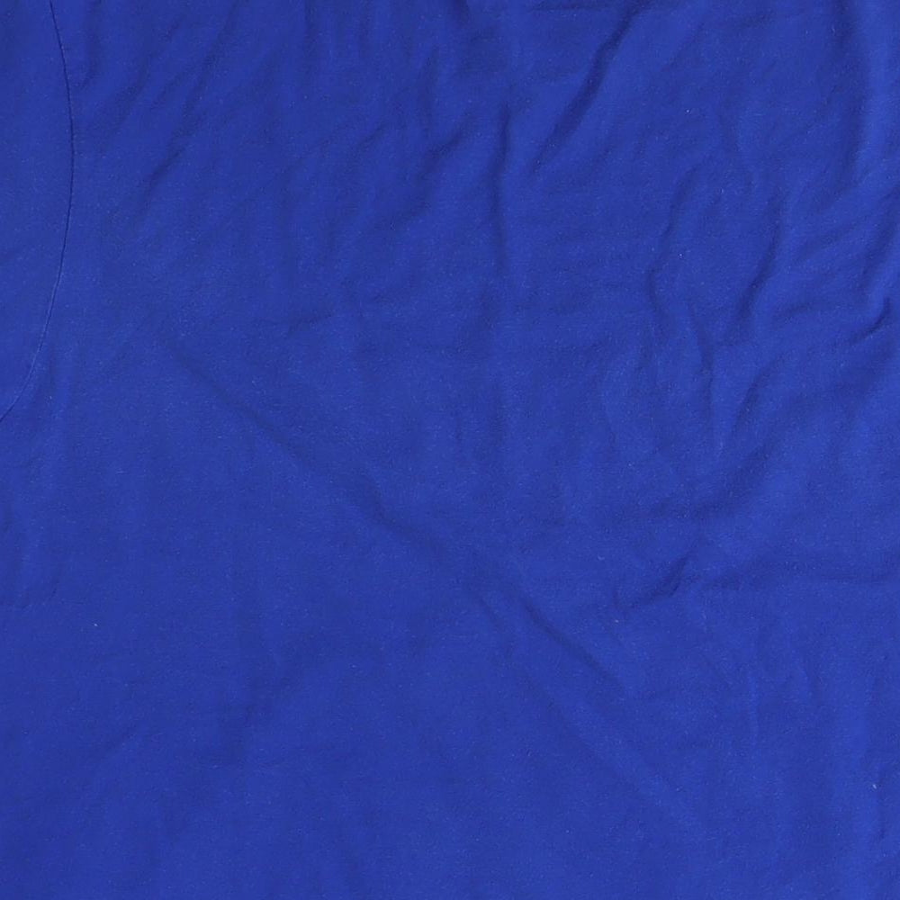 Adidas Men's Blue T-Shirt, Size L, Logo Detail