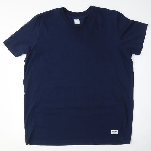 Adidas Men's Blue T-Shirt L Crew Neck Casual