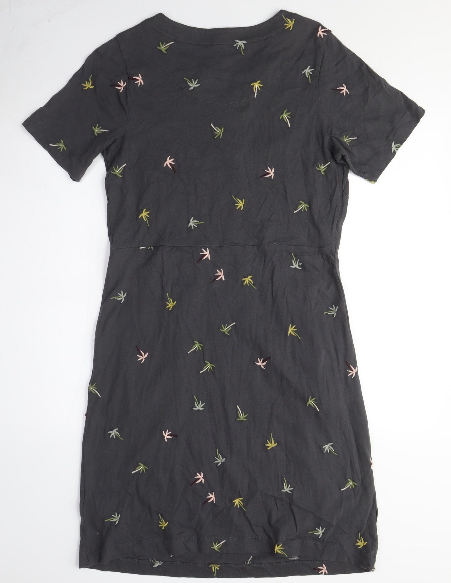 White Stuff Women's Black M Shift Dress with Embroidery