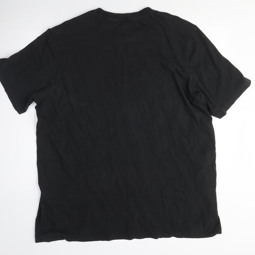 Adidas Men's Black Logo T-Shirt, Size L, Sports Style