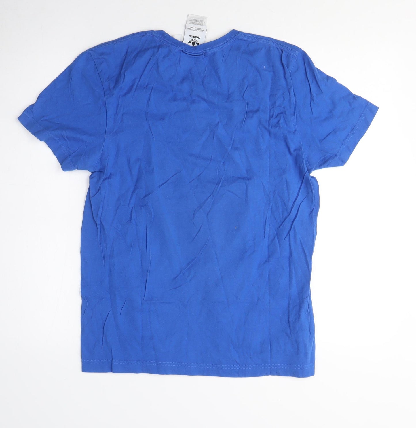 Adidas Men's Blue Graphic Print T-Shirt Medium