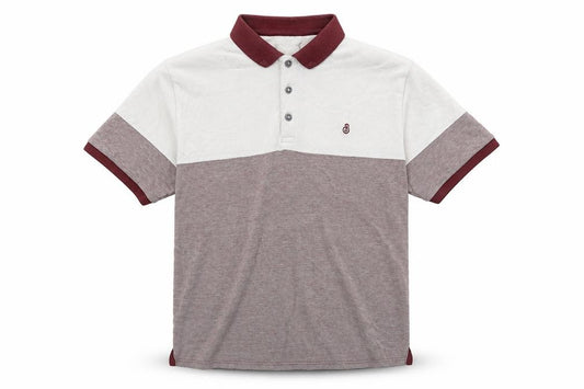 Front view of Burton Men's Colourblock Polo Shirt XL Multicoloured