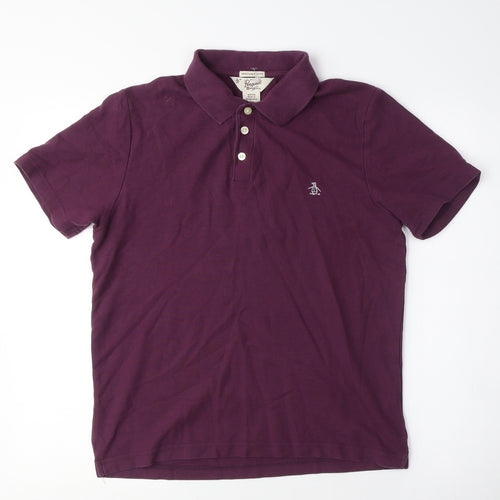 Penguin Men's Purple Slim Fit Polo T-Shirt M