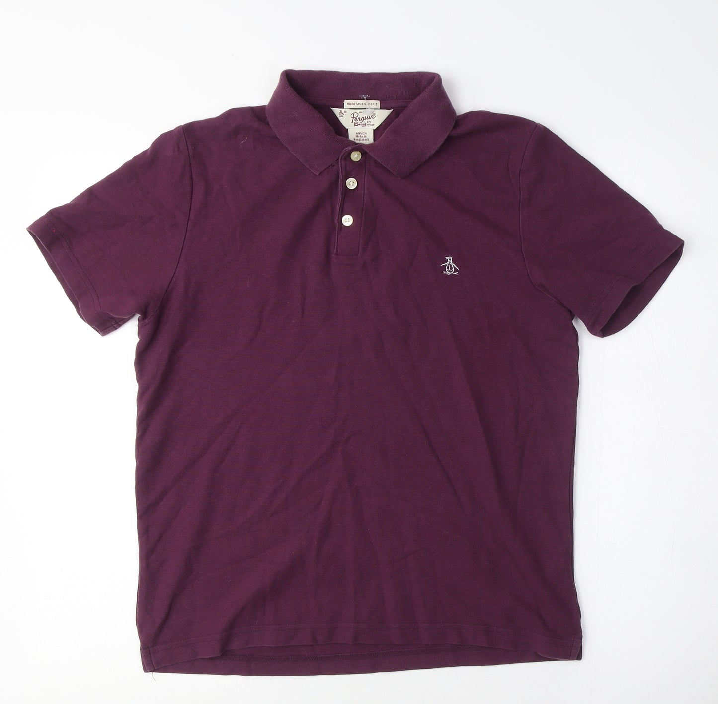 Penguin Men's Purple Slim Fit Polo T-Shirt M