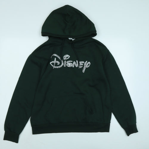 Disney Womens Green Polyester Pullover Hoodie Size S - Logo- Disney