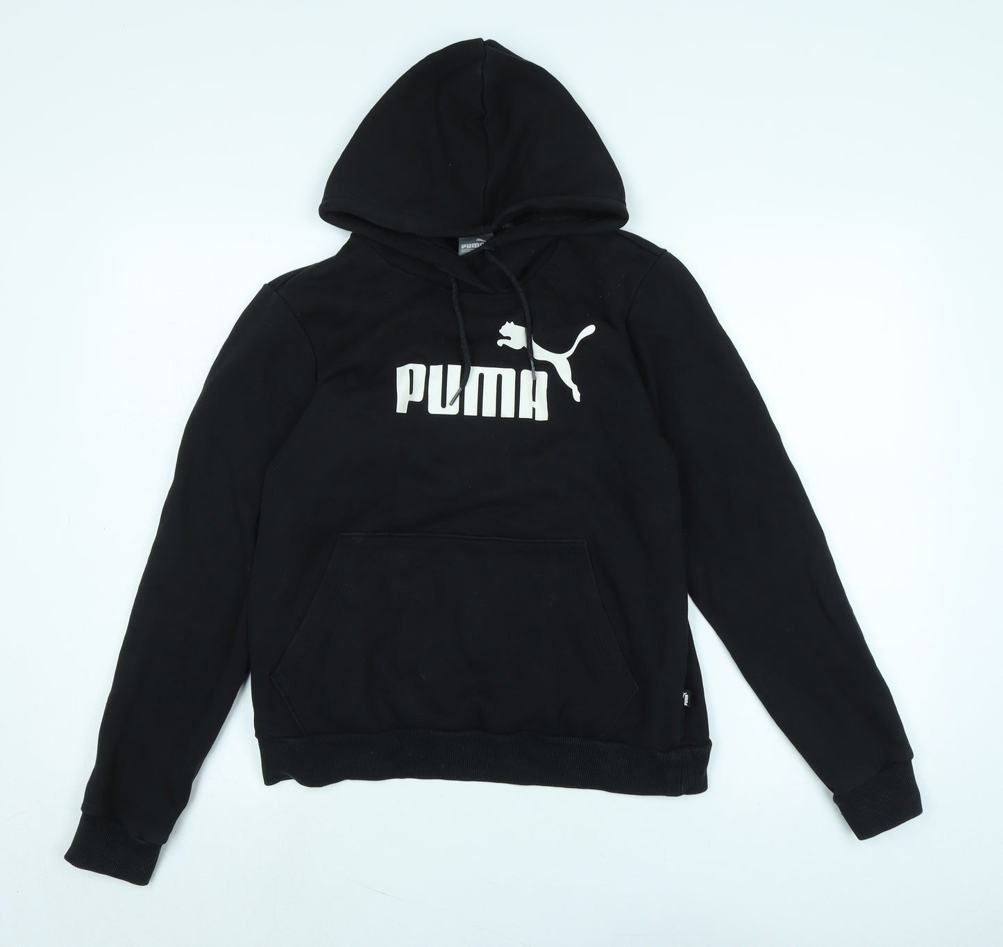 PUMA Womens Black Polyester Pullover Hoodie Size 14 - Logo - PUMA