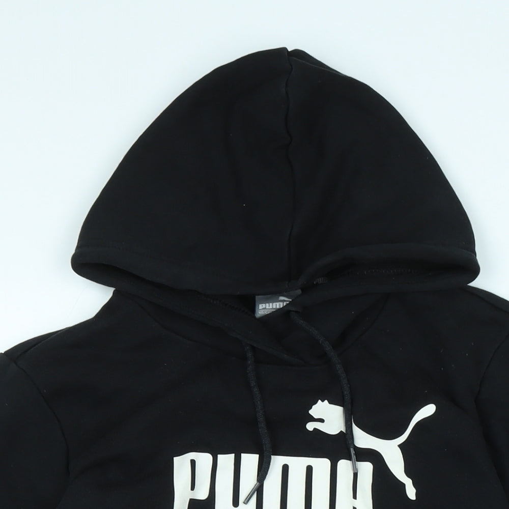 PUMA Womens Black Polyester Pullover Hoodie Size 14 - Logo - PUMA