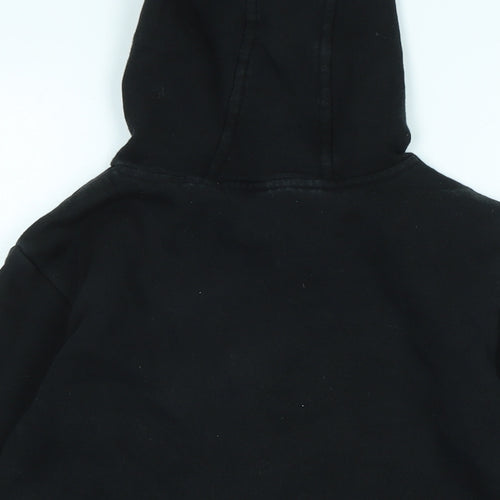 Reebok` Boys Black Polyester Pullover Hoodie Size 9-10 Years - Logo- Reebok