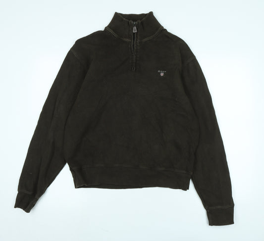 GANT Mens Brown Cotton Pullover Sweatshirt Size L - Logo - GANT