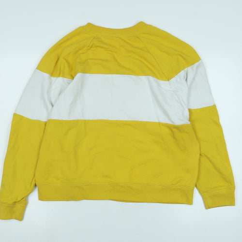 Gap Womens Yellow Polyester Pullover Sweatshirt Size M - Logo - GAP