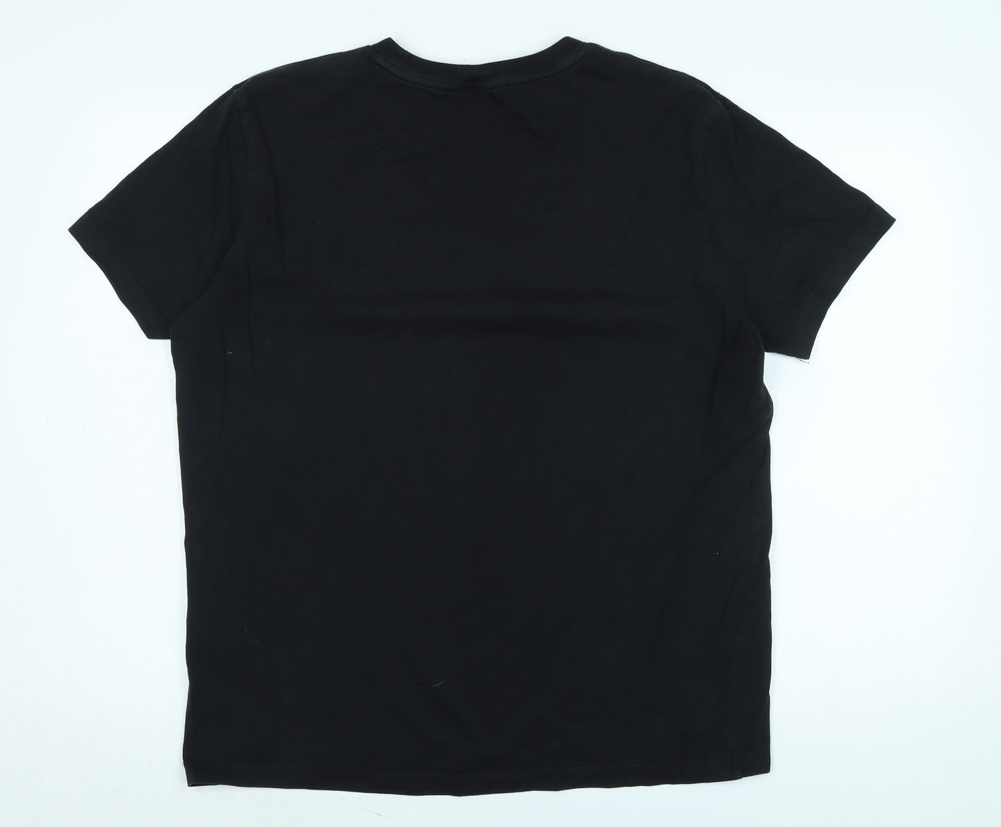 Calvin Klein Mens Black Cotton T-Shirt Size XL Crew Neck - Logo - Calvin Klein