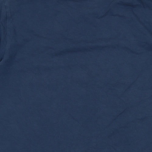 Penguin Mens Blue Cotton T-Shirt Size M Crew Neck - Logo