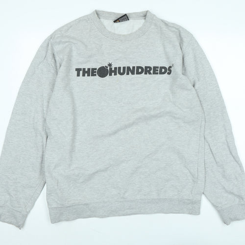 The Hundreds Mens Grey Cotton Pullover Sweatshirt Size L - The Hundreds