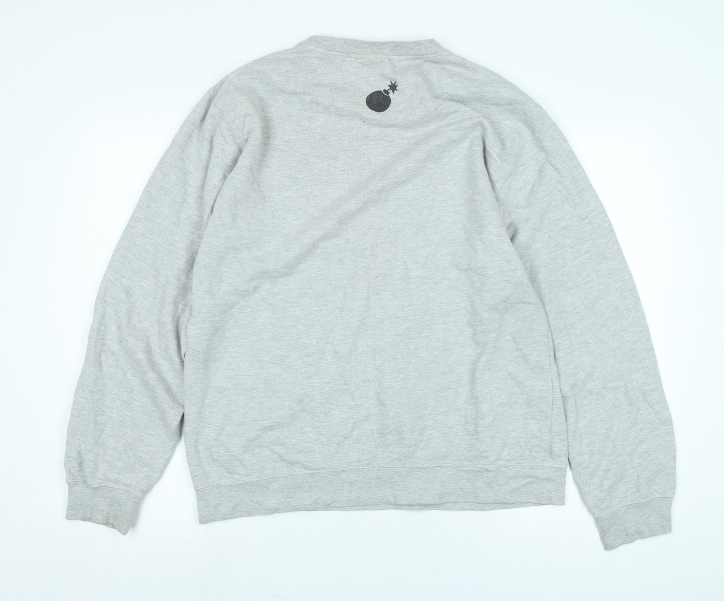 The Hundreds Mens Grey Cotton Pullover Sweatshirt Size L - The Hundreds