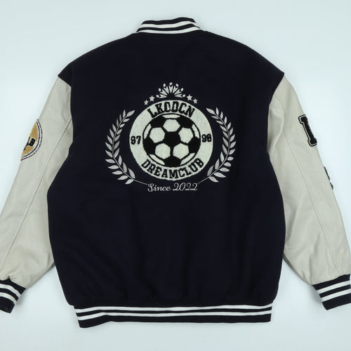 LKOD Mens Blue Bomber Jacket Jacket Size M Snap - Logo - LKODCN Dreamclub