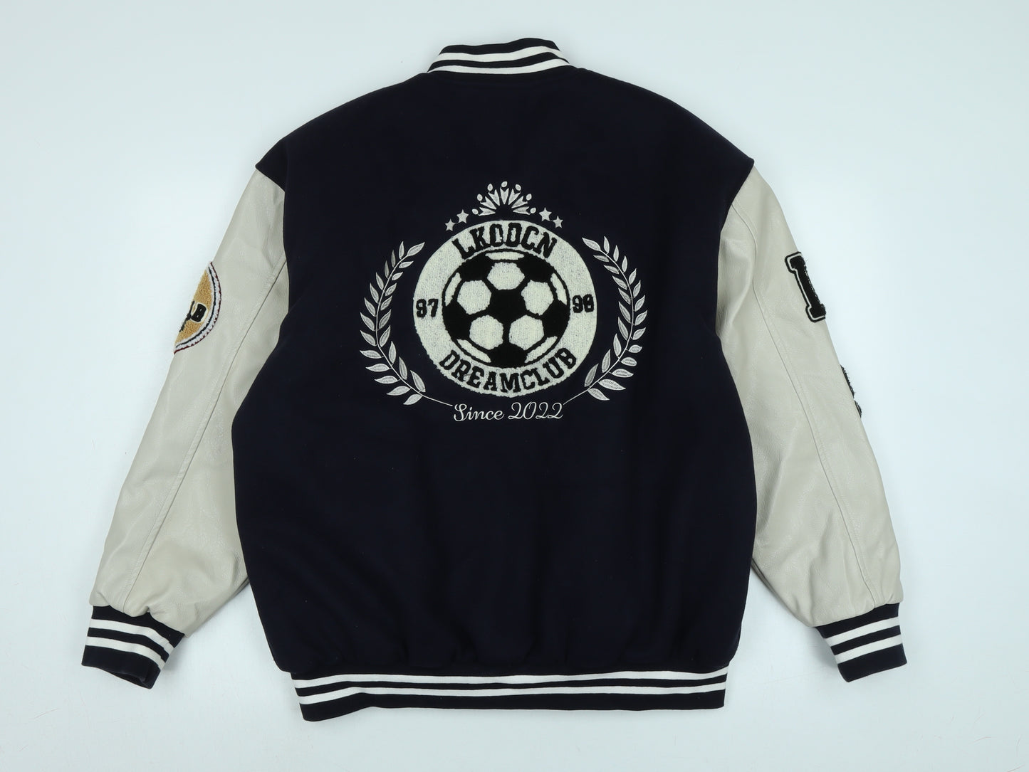 LKOD Mens Blue Bomber Jacket Jacket Size M Snap - Logo - LKODCN Dreamclub