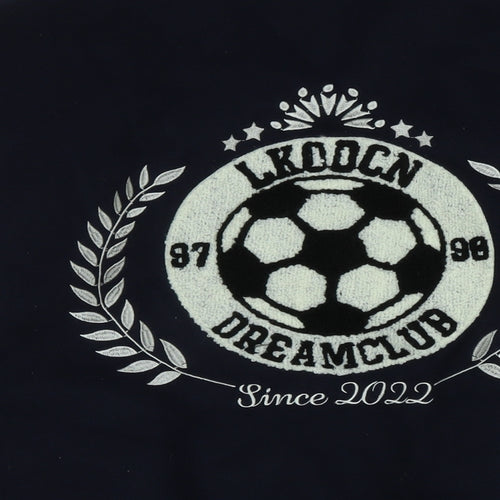 LKOD Mens Blue Bomber Jacket Jacket Size M Snap - Logo - LKODCN Dreamclub
