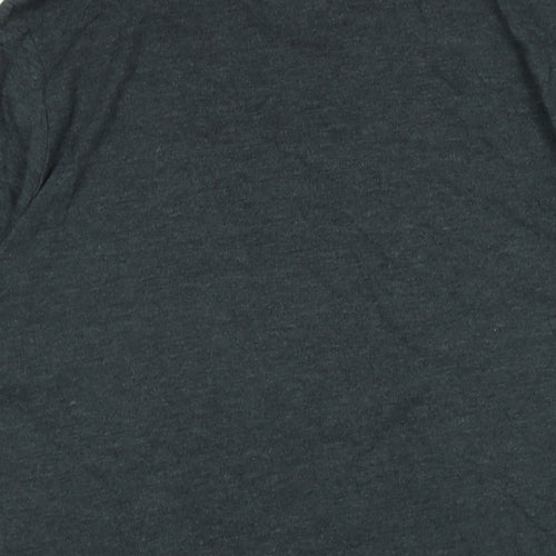 Gap Mens Grey Cotton T-Shirt Size XL Crew Neck - Logo