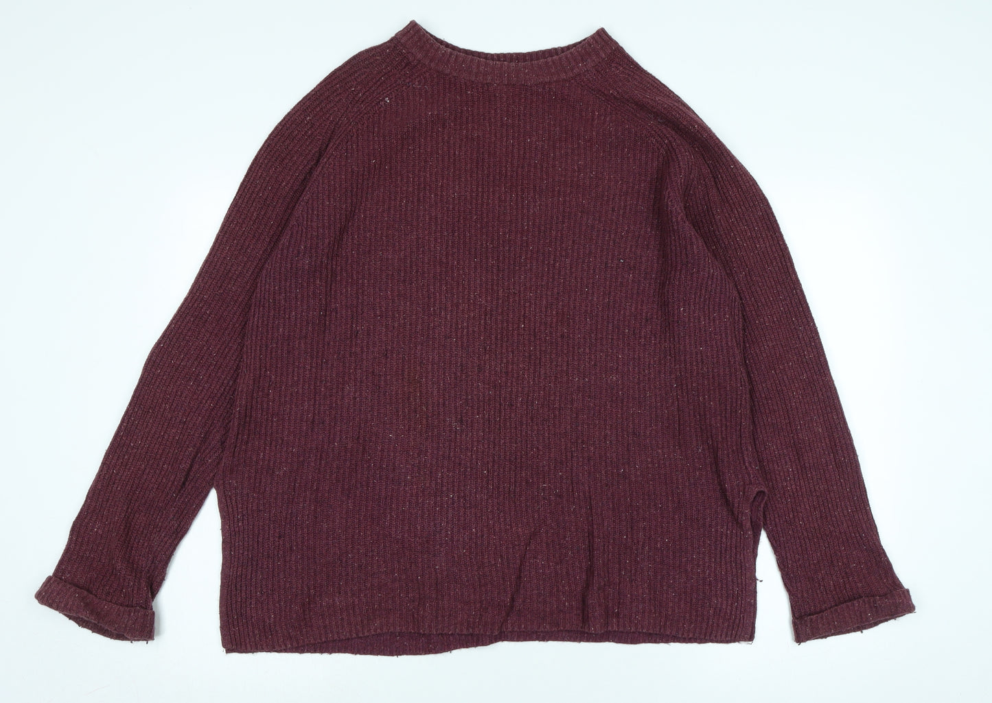 Fat Face Womens Red Boat Neck Cotton Pullover Jumper Size 12 - Logo