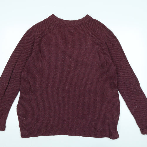 Fat Face Womens Red Boat Neck Cotton Pullover Jumper Size 12 - Logo