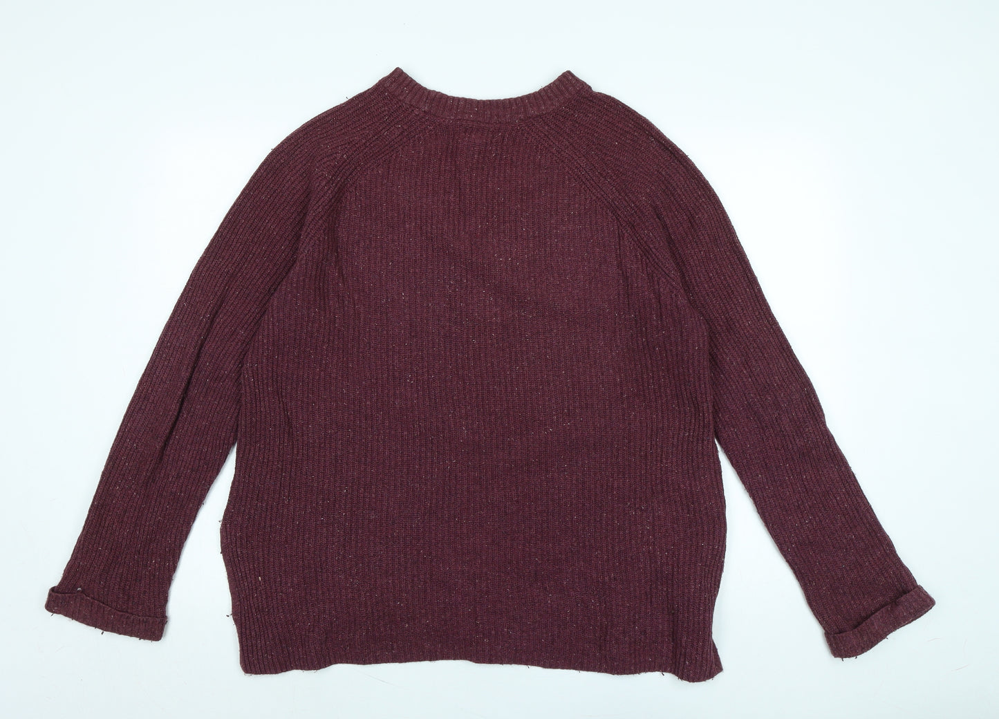 Fat Face Womens Red Boat Neck Cotton Pullover Jumper Size 12 - Logo