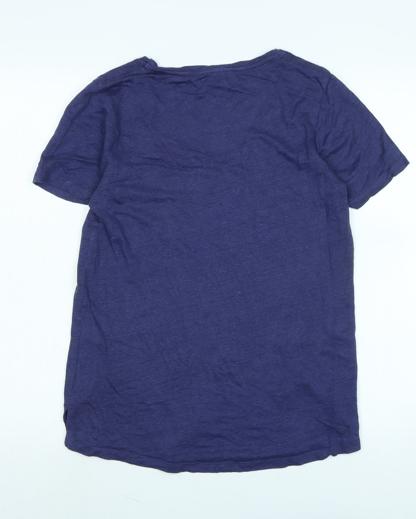 Fat Face Womens Purple Cotton Basic T-Shirt Size 8 Scoop Neck - Logo