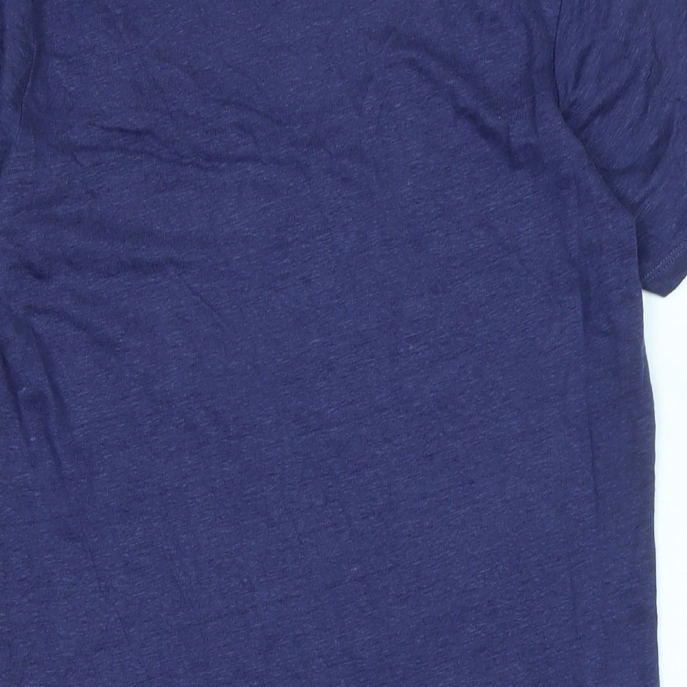 Fat Face Womens Purple Cotton Basic T-Shirt Size 8 Scoop Neck - Logo