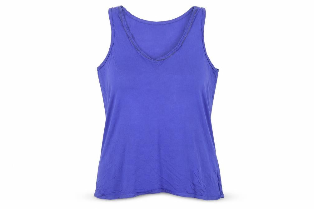Gap Womens Purple Cotton Basic Tank Size XL Scoop Neck - Logo - Beaded detail