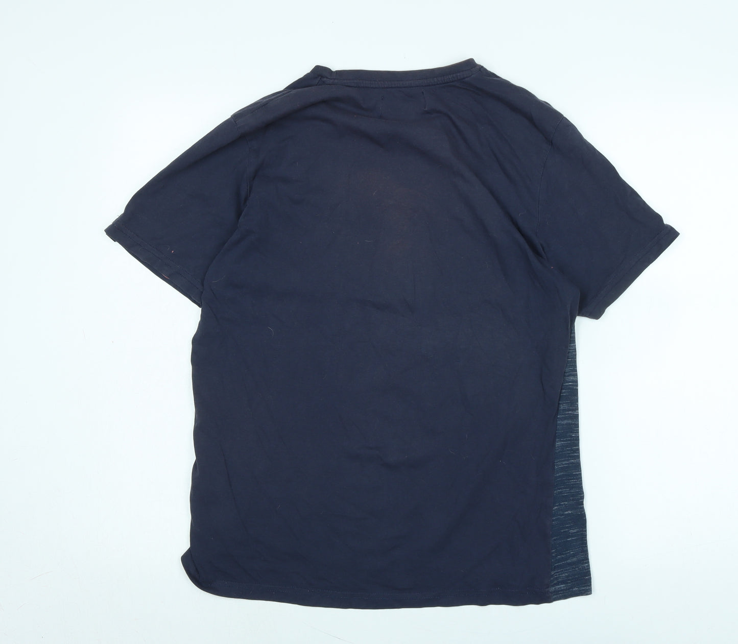 Kangol Mens Blue Cotton T-Shirt Size M Crew Neck - Logo