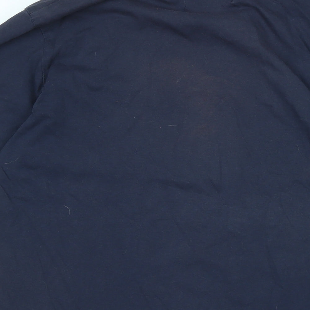 Kangol Mens Blue Cotton T-Shirt Size M Crew Neck - Logo