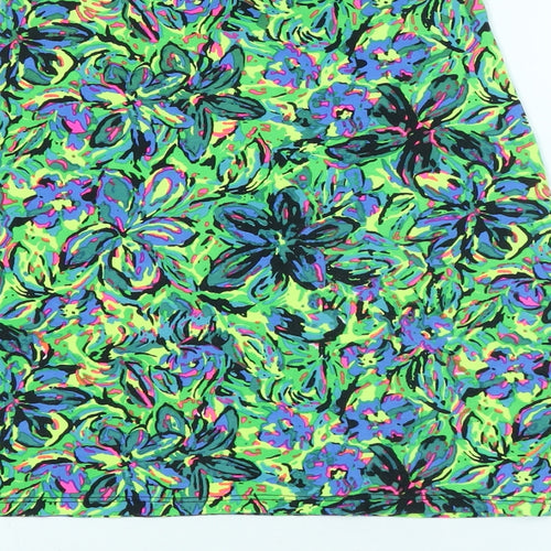 Motel Womens Multicoloured Floral Cotton Bandage Skirt Size M - Logo