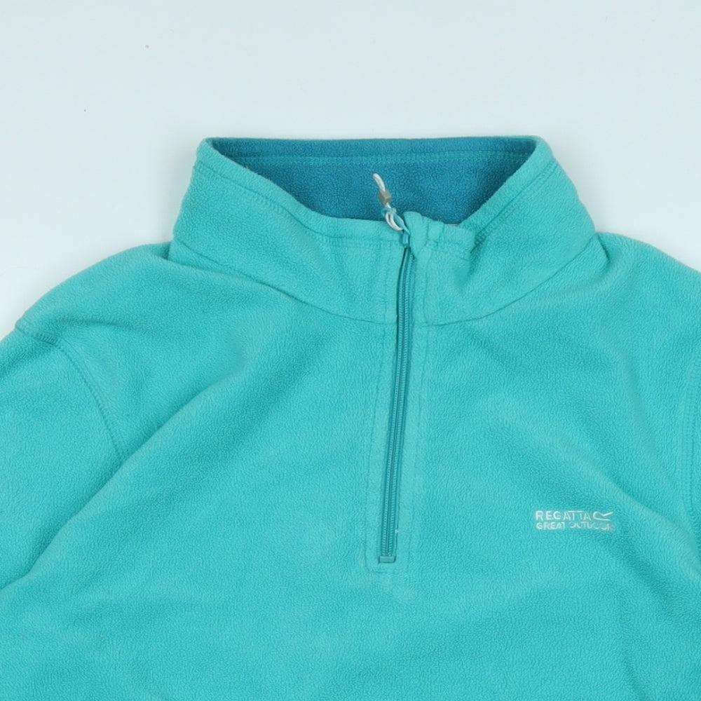 Regatta Womens Blue Polyester Pullover Sweatshirt Size 18 Zip - Logo