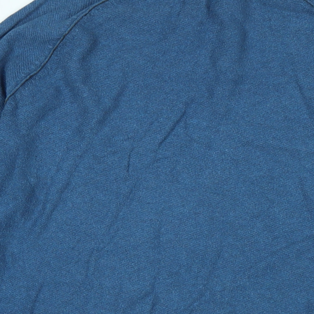 Fat Face Mens Blue Cotton T-Shirt Size L Crew Neck - Logo