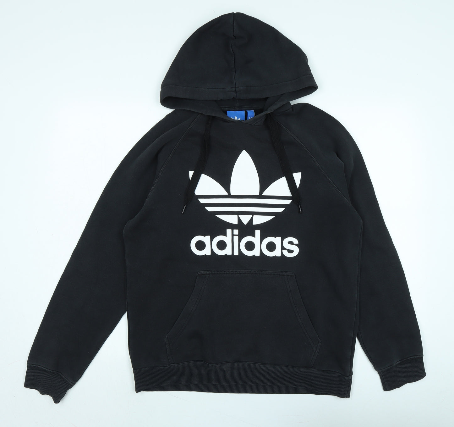 adidas Mens Black Polyester Pullover Hoodie Size M - Logo - adidas