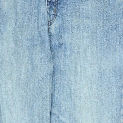 John Lewis Mens Blue Cotton Straight Jeans Size 34 in L30 in Regular Zip