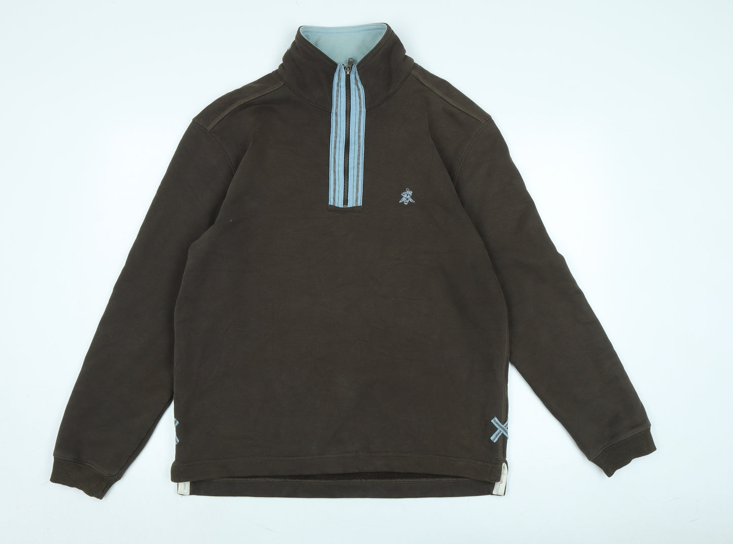 White Stuff Mens Brown Polyester Pullover Sweatshirt Size M - Logo