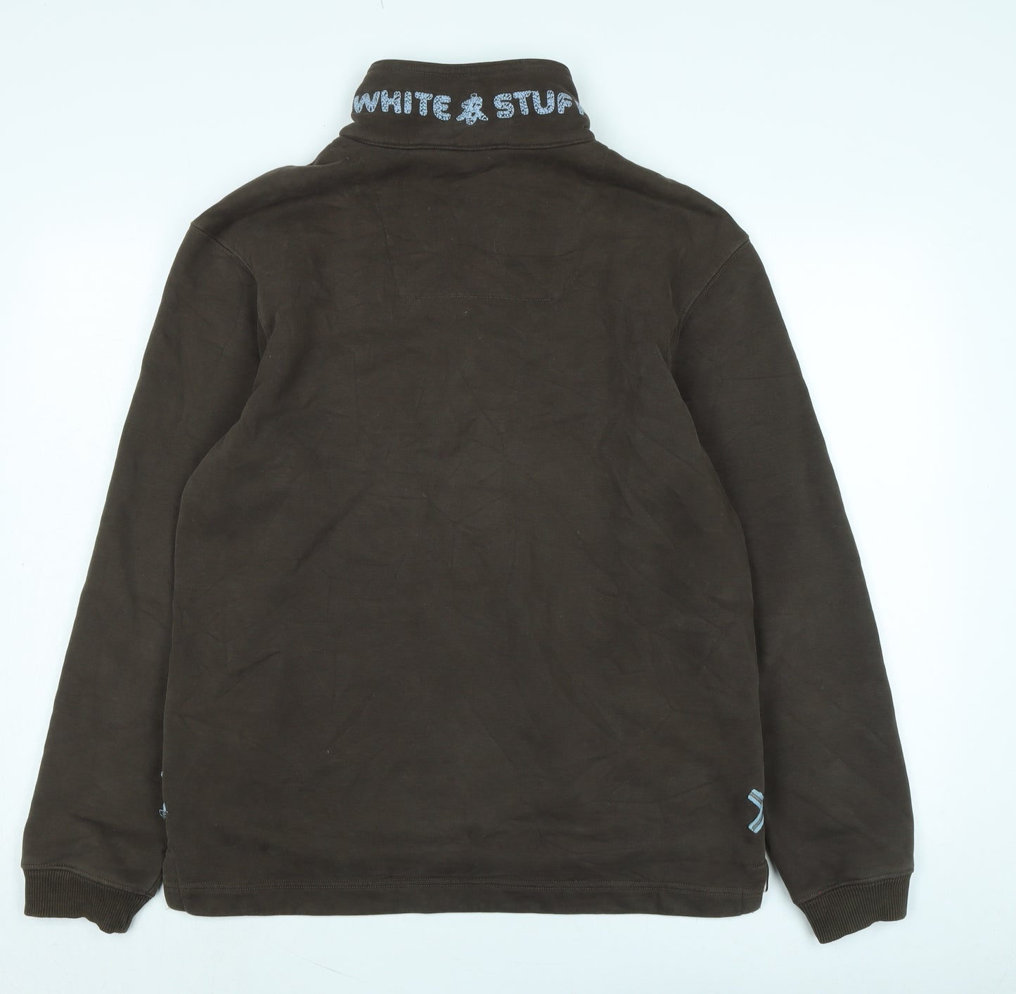 White Stuff Mens Brown Polyester Pullover Sweatshirt Size M - Logo