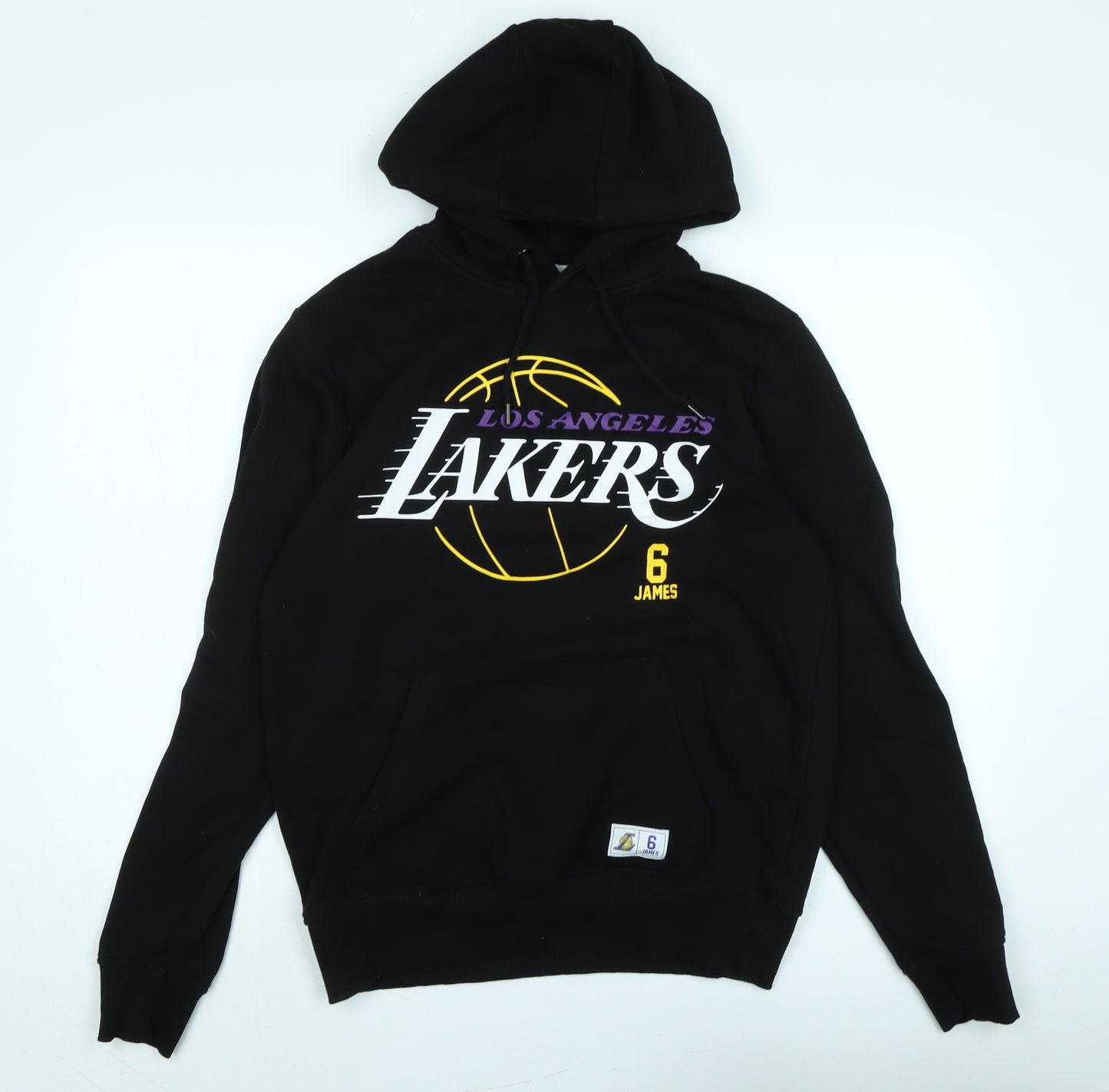 NBA Mens Black Polyester Pullover Hoodie Size M - LOS ANGELES LAKERS