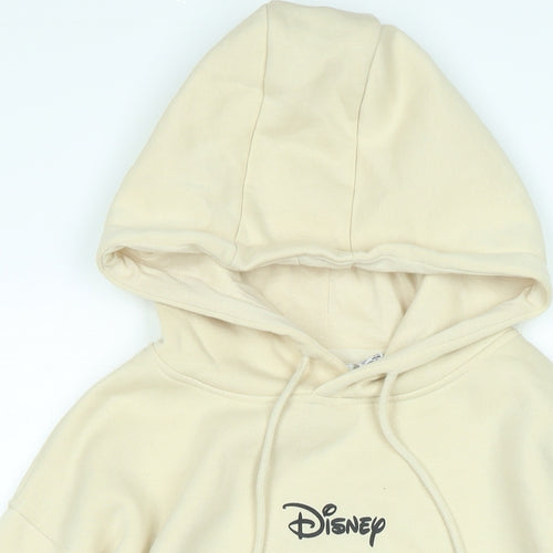 Disney Womens Beige Polyester Pullover Hoodie Size M - Logo - The Lion king