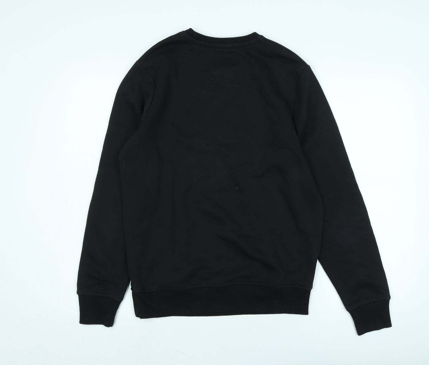 Cotton & Silk Womens Black Cotton Pullover Sweatshirt Size M - Logo