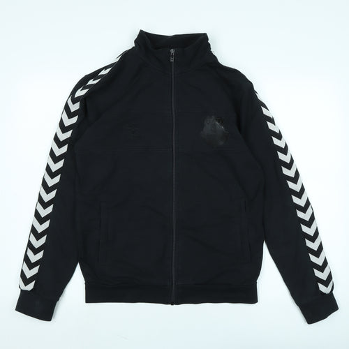 Hummel Mens Black Jacket Size M Zip - Logo- Everton 1878