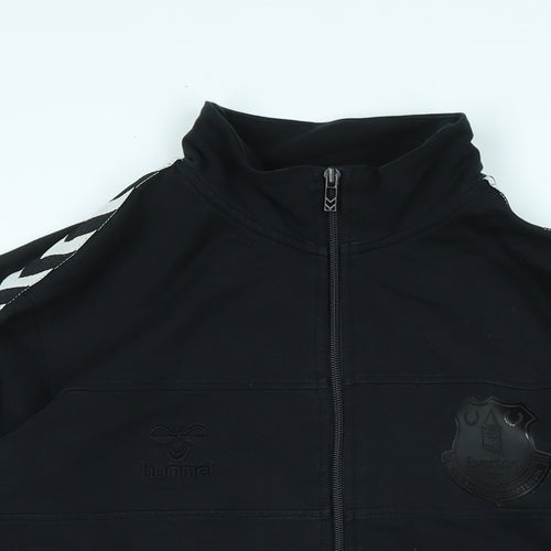 Hummel Mens Black Jacket Size M Zip - Logo- Everton 1878