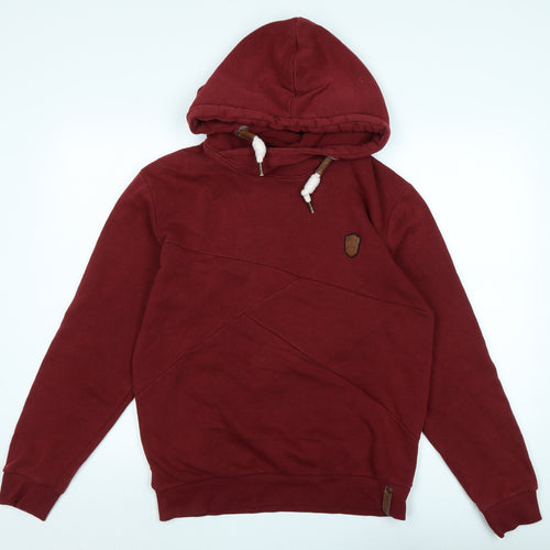 Indico Mens Red Cotton Pullover Hoodie Size M - Logo