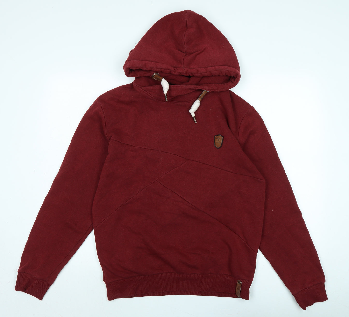 Indico Mens Red Cotton Pullover Hoodie Size M - Logo