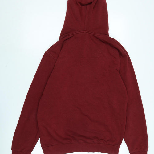 Indico Mens Red Cotton Pullover Hoodie Size M - Logo