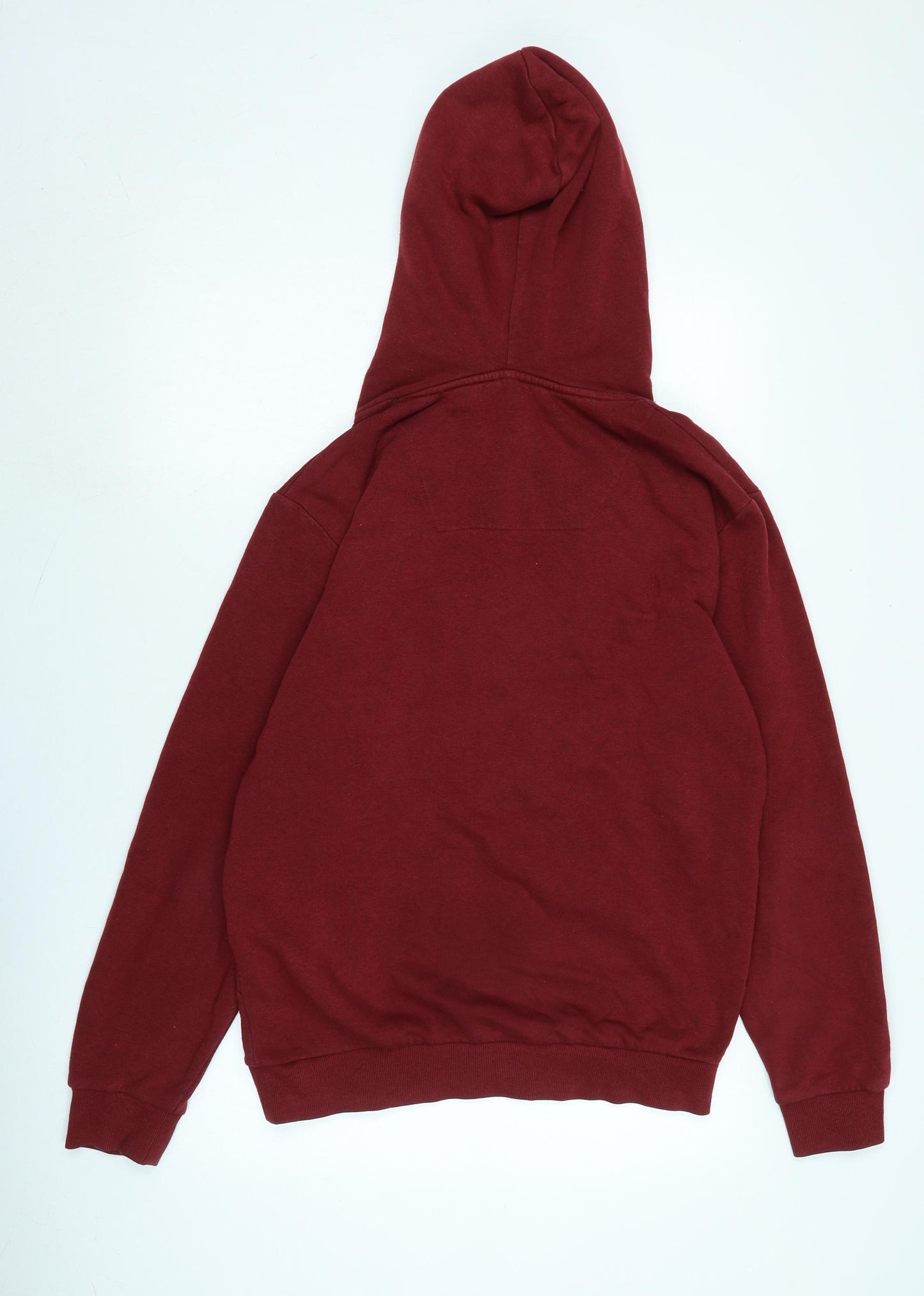 Indico Mens Red Cotton Pullover Hoodie Size M - Logo